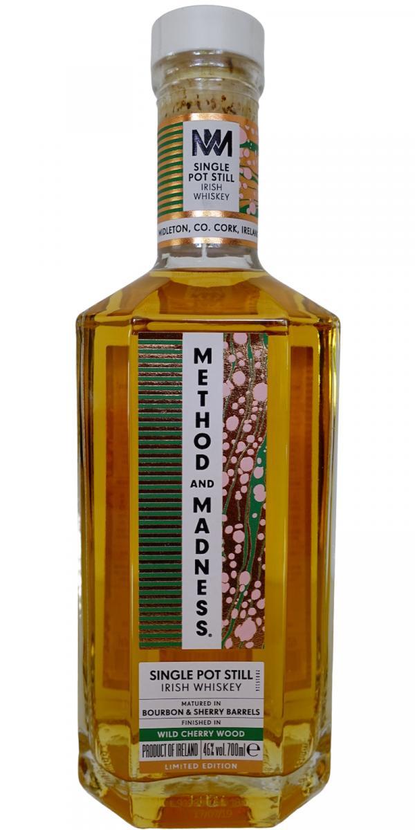 Method and Madness Single Pot Still Irish Whiskey  Finished in Wild Cherry Wood