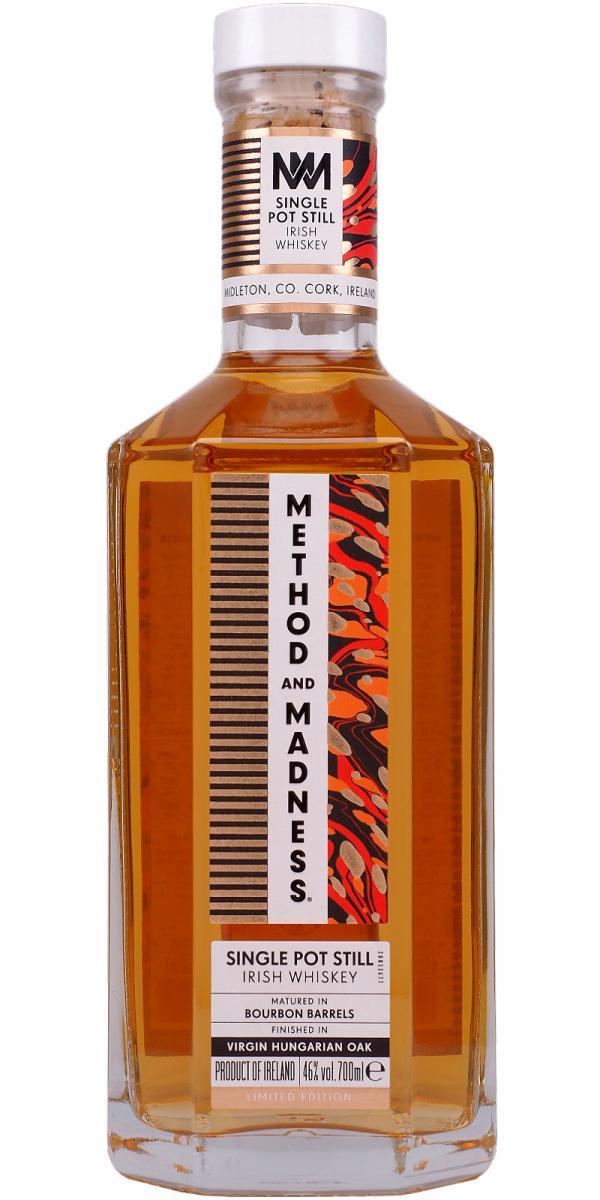 Method and Madness Single Pot Still Irish Whiskey  Finished in Virgin Hungarian Oak