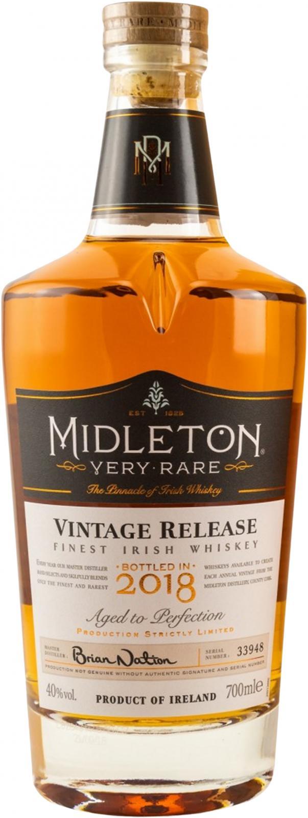 Midleton Very Rare  Vintage Release 2018