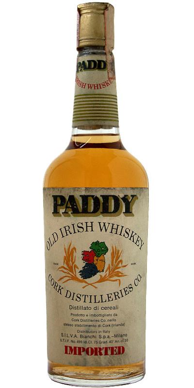 Paddy Old Irish Whiskey  Cork Distilleries Co. - Imported