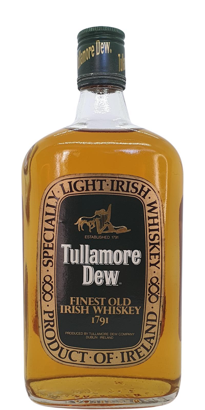 Tullamore Dew Finest Old Irish Whiskey  Specially Light Irish Whiskey
