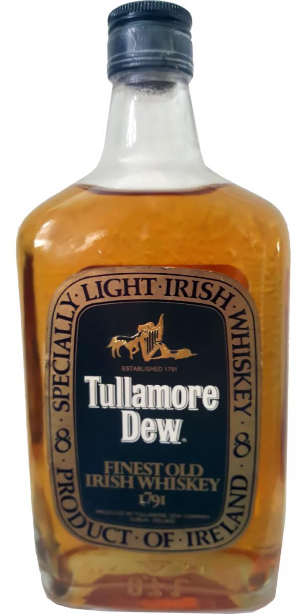 Tullamore Dew Finest Old Irish Whiskey 1791  Specially Light Irish Whiskey