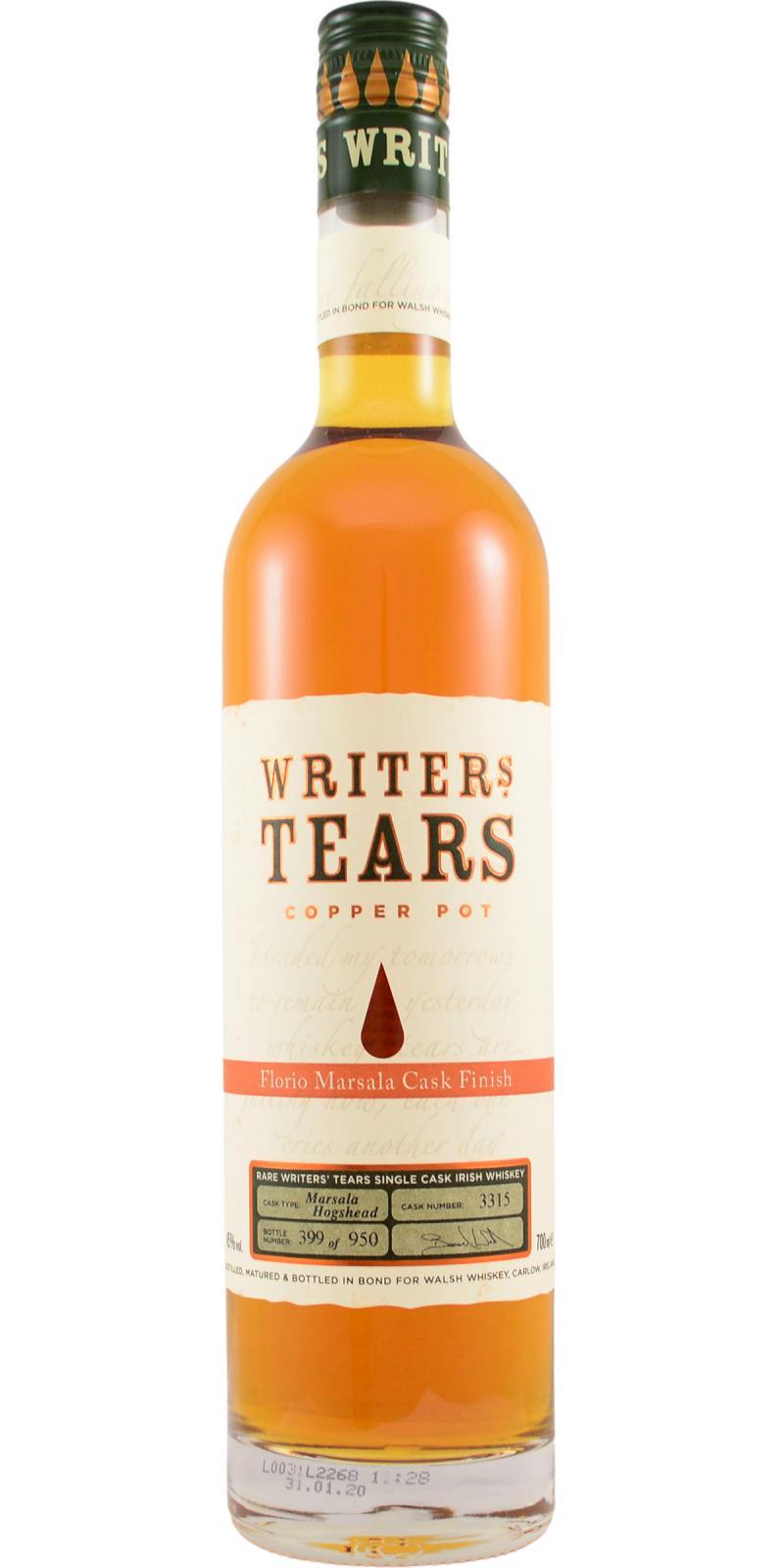 Writers' Tears Copper Pot  Florio Marsala Cask Finish