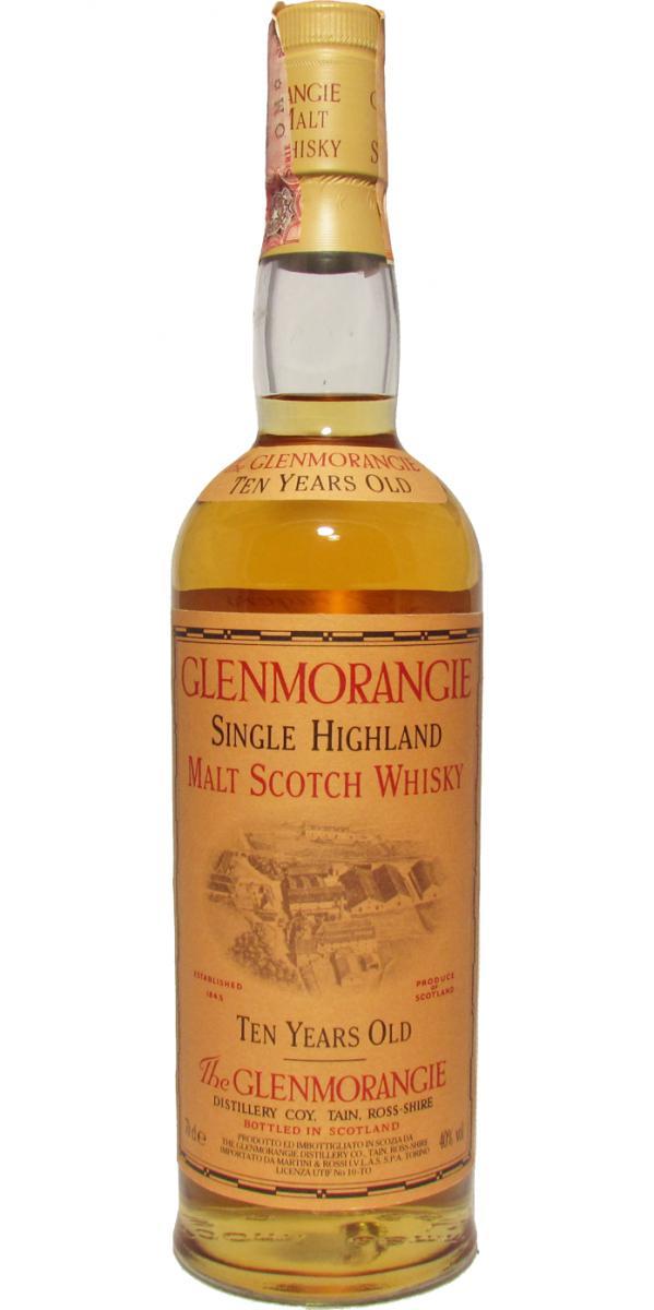 Glenmorangie 10-year-old  John MacDonald back label, Martini & Rossi Import