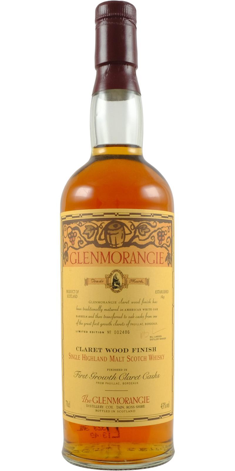 Glenmorangie Claret Wood Finish