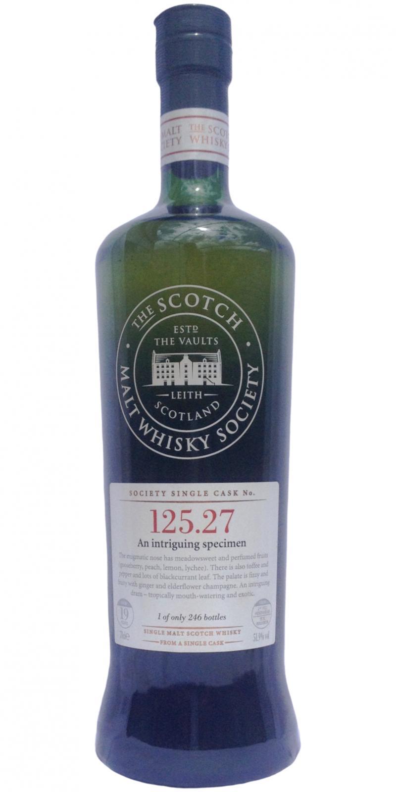 Glenmorangie 1989 SMWS 125.27  An intriguing specimen