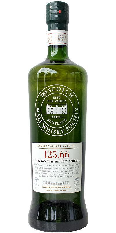 Glenmorangie 2006 SMWS 125.66  Fruity sweetness and floral perfumes
