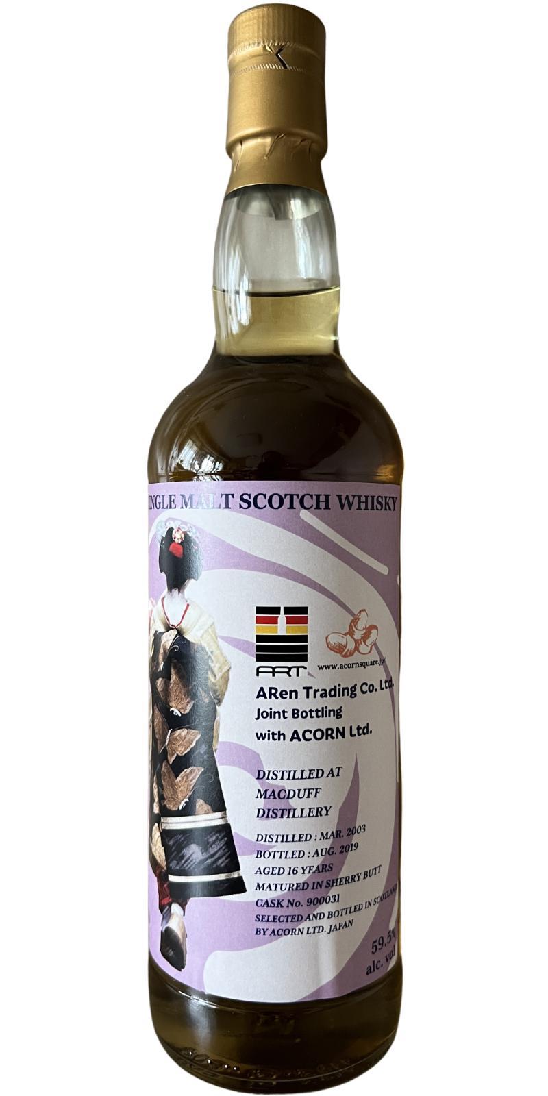 Macduff 2003 Aco  ARen Trading Co. Ltd. Joint Bottling with Acorn Ltd.