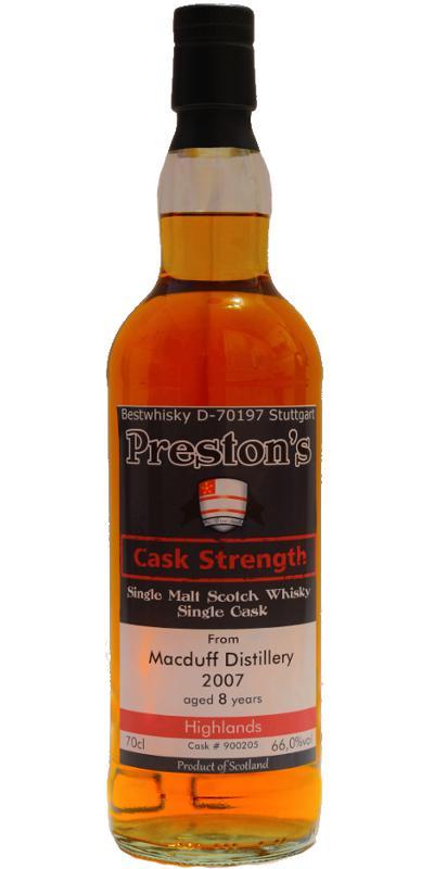 Macduff 2007 Bewh  Preston's - Cask Strength
