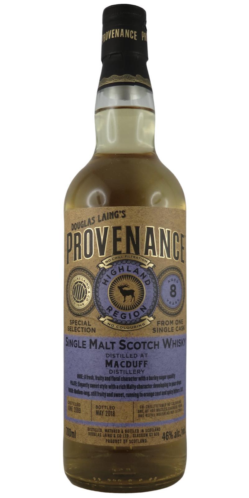 Macduff 2009 DL  Provenance