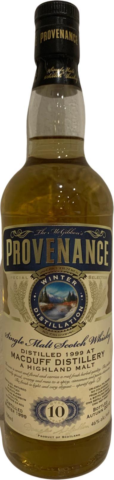 Macduff 1999 McG  McGibbon's Provenance