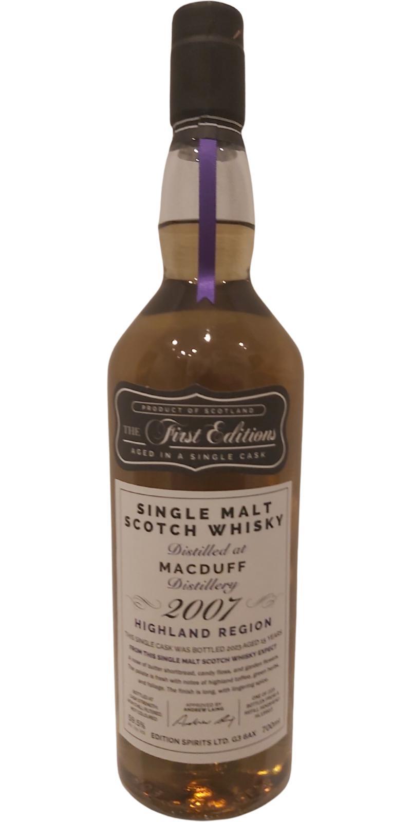 Macduff 2007 ED  The First Editions