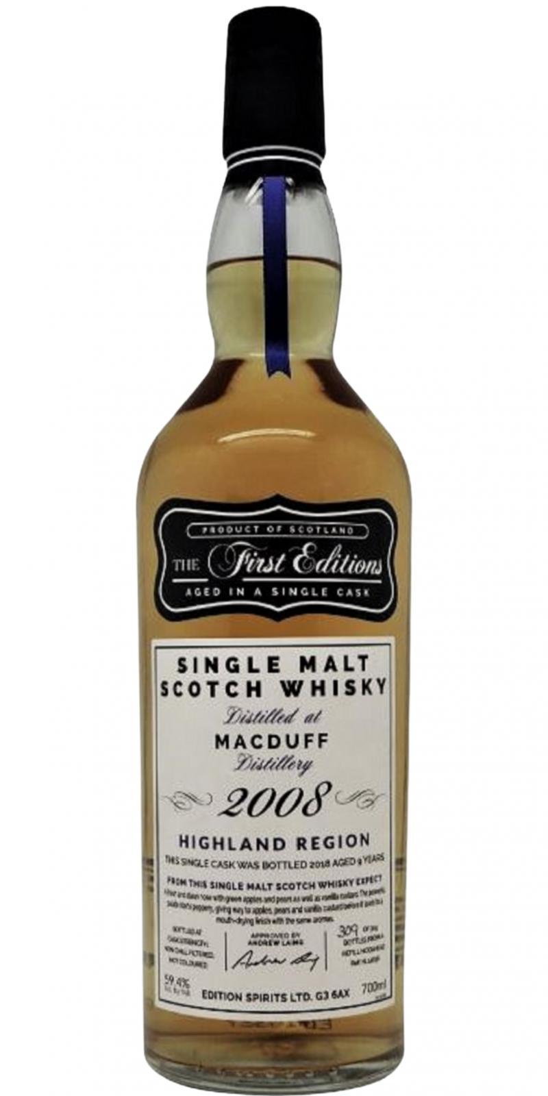 Macduff 2008 ED  The First Editions