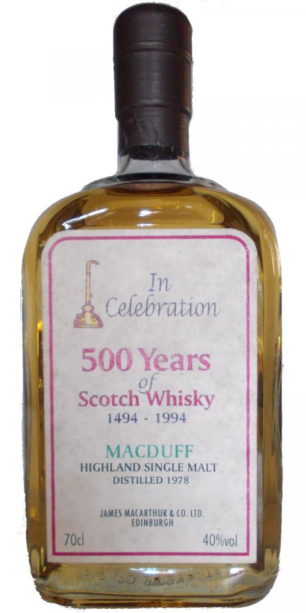 Macduff 1978 JM  In Celebration 500 Years of Scotch Whisky 1494 - 1994