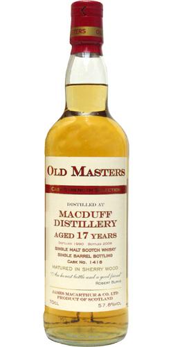 Macduff 1990 JM  Old Masters - Cask Strength Selection