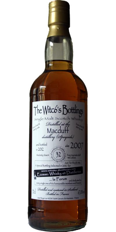 Macduff 2007 JB  The Witc6's Bottlings