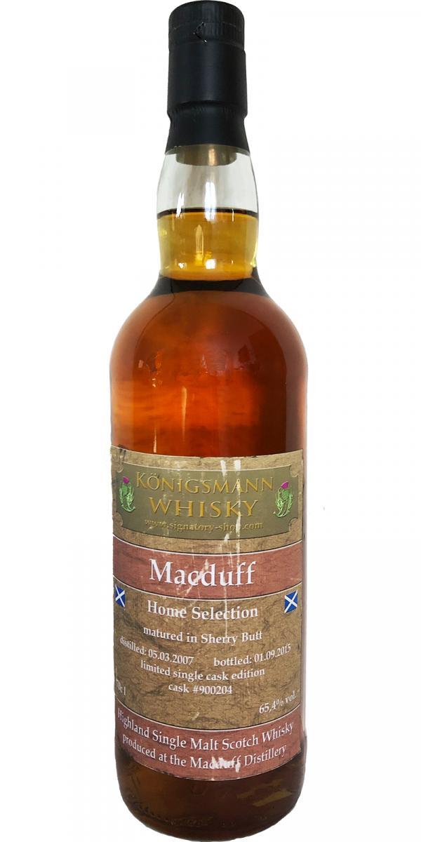 Macduff 2007 Km  Home Selection