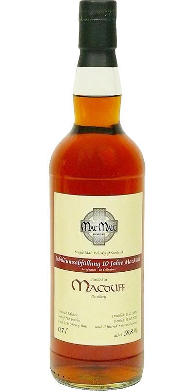 Macduff 2000 McM  10 years Anniversary MacMalt Whisky Home