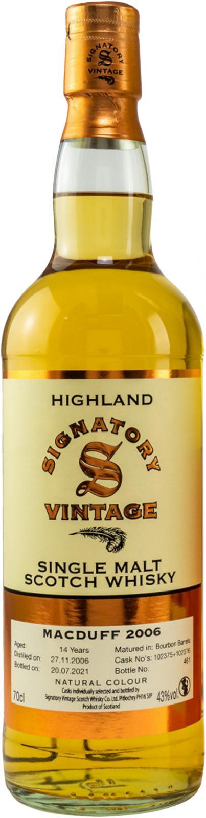 Macduff 2006 SV  Vintage Collection