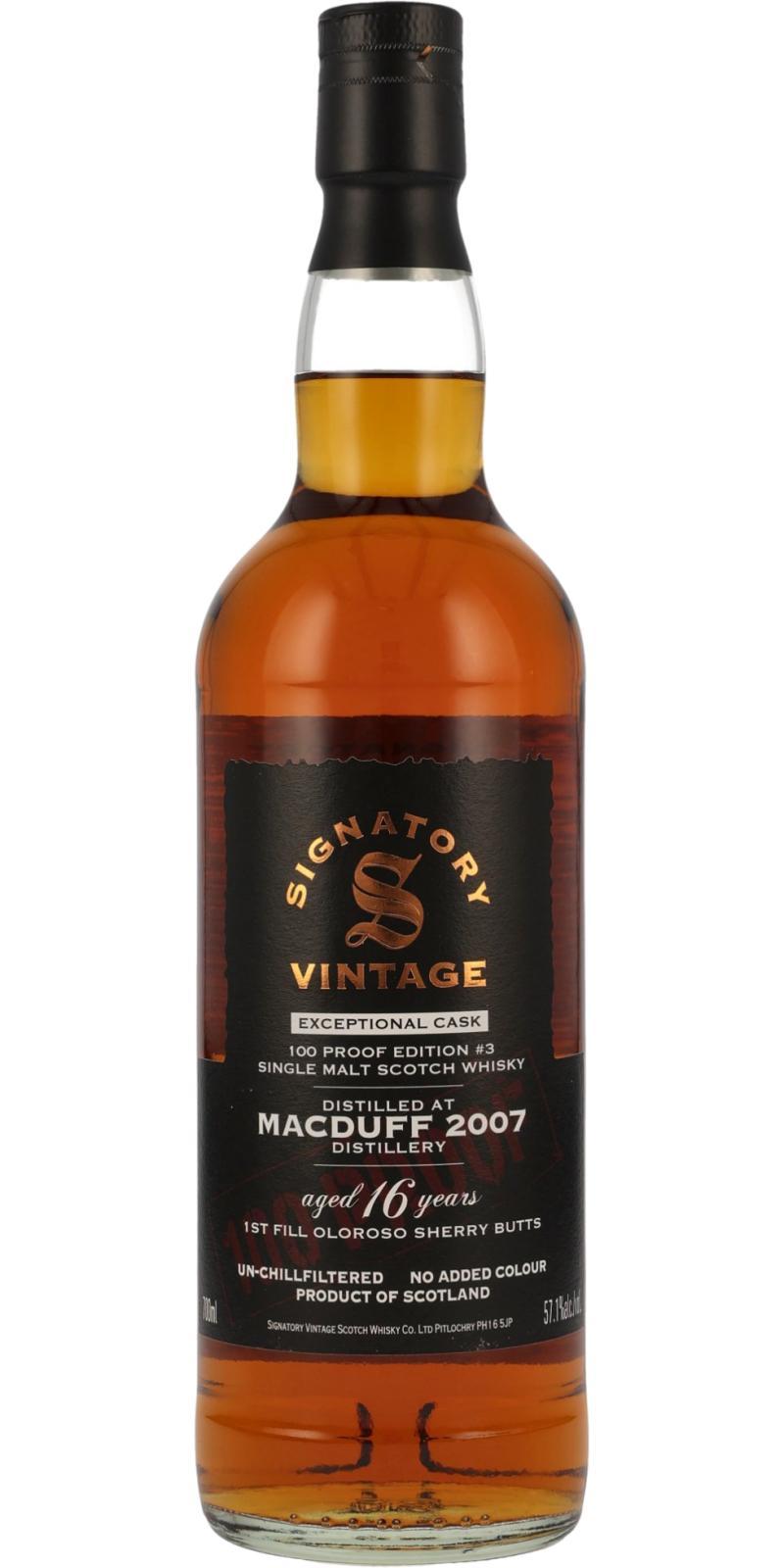 Macduff 2007 SV  100 Proof - Exceptional Cask - Edition #3