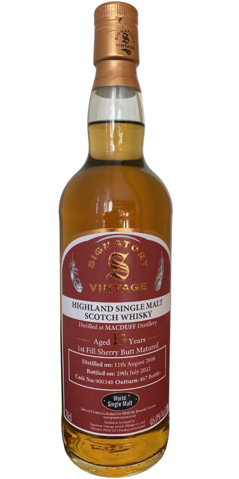 Macduff 2008 SV  World Single Malt
