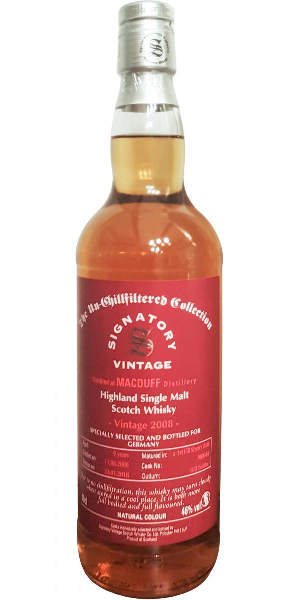 Macduff 2008 SV  The Un-Chillfiltered Collection