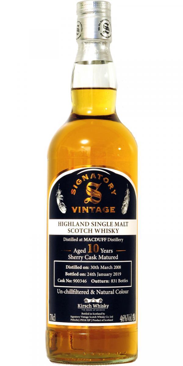 Macduff 2008 SV  Natural Colour | Un-chillfiltered