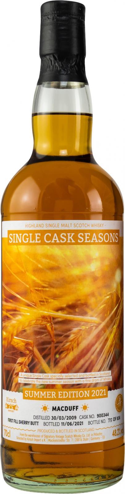 Macduff 2009 SV  Single Cask Seasons - Summer 2021