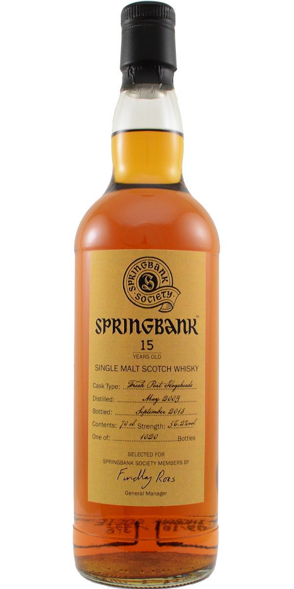 Springbank 2003 Society Bottling