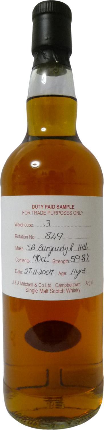 Springbank 2007 Duty Paid Sample - For Trade Purposes Only