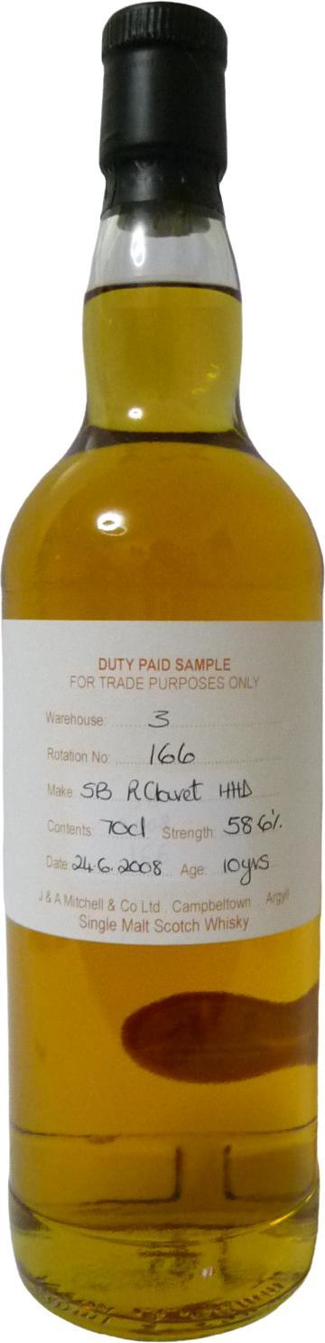 Springbank 2008 Duty Paid Sample - For Trade Purposes Only