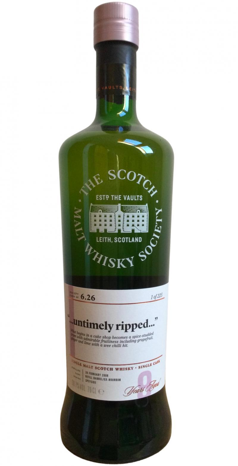 Macduff 2008 SMWS 6.26  "...untimely ripped..."