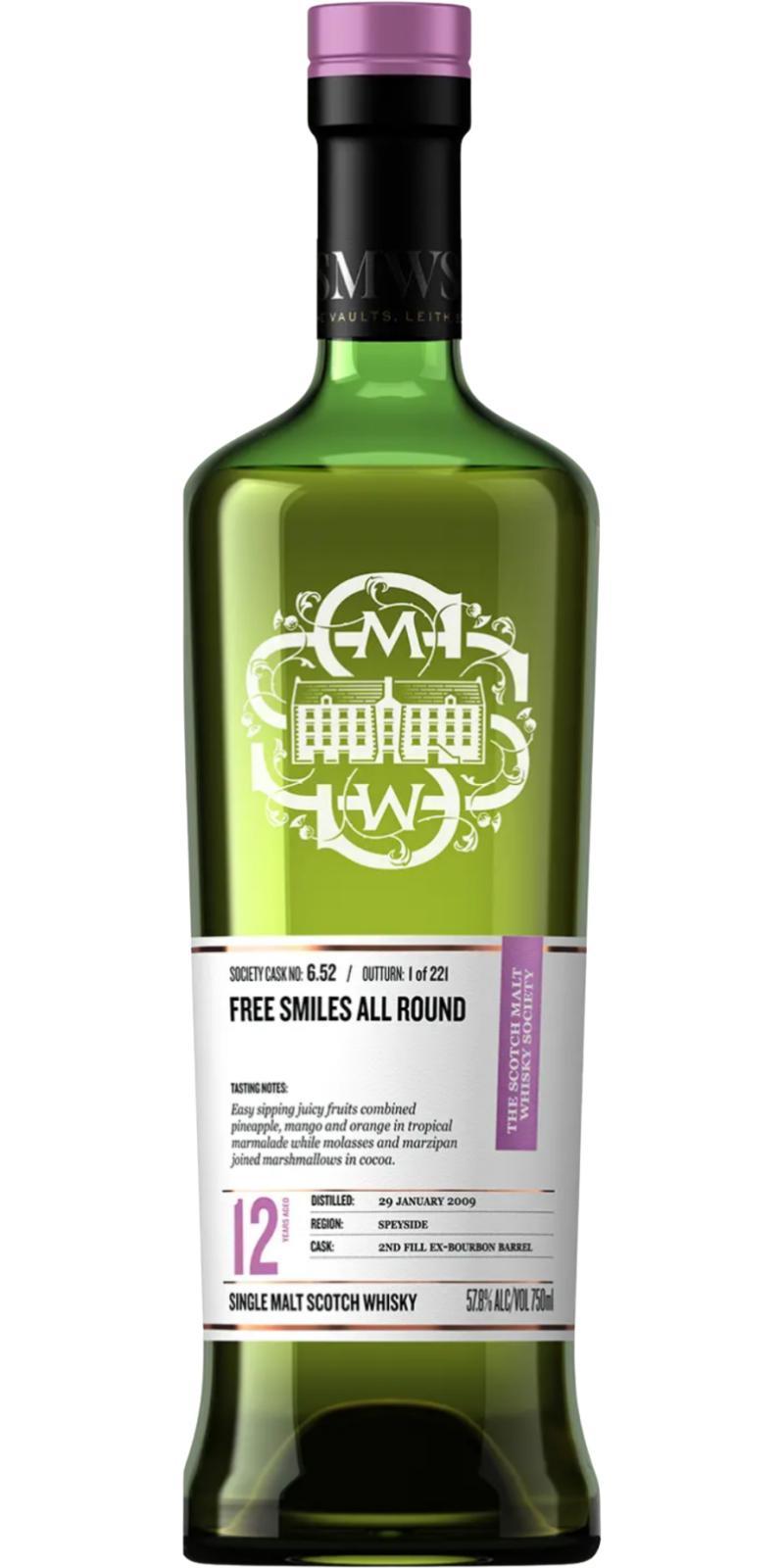 Macduff 2009 SMWS 6.52  Free smiles in all round