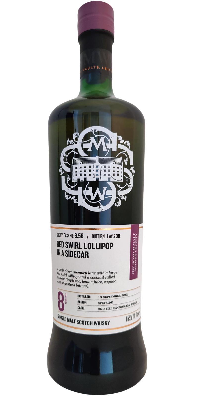 Macduff 2013 SMWS  6.58  Red swirl lollipop in a sidecar