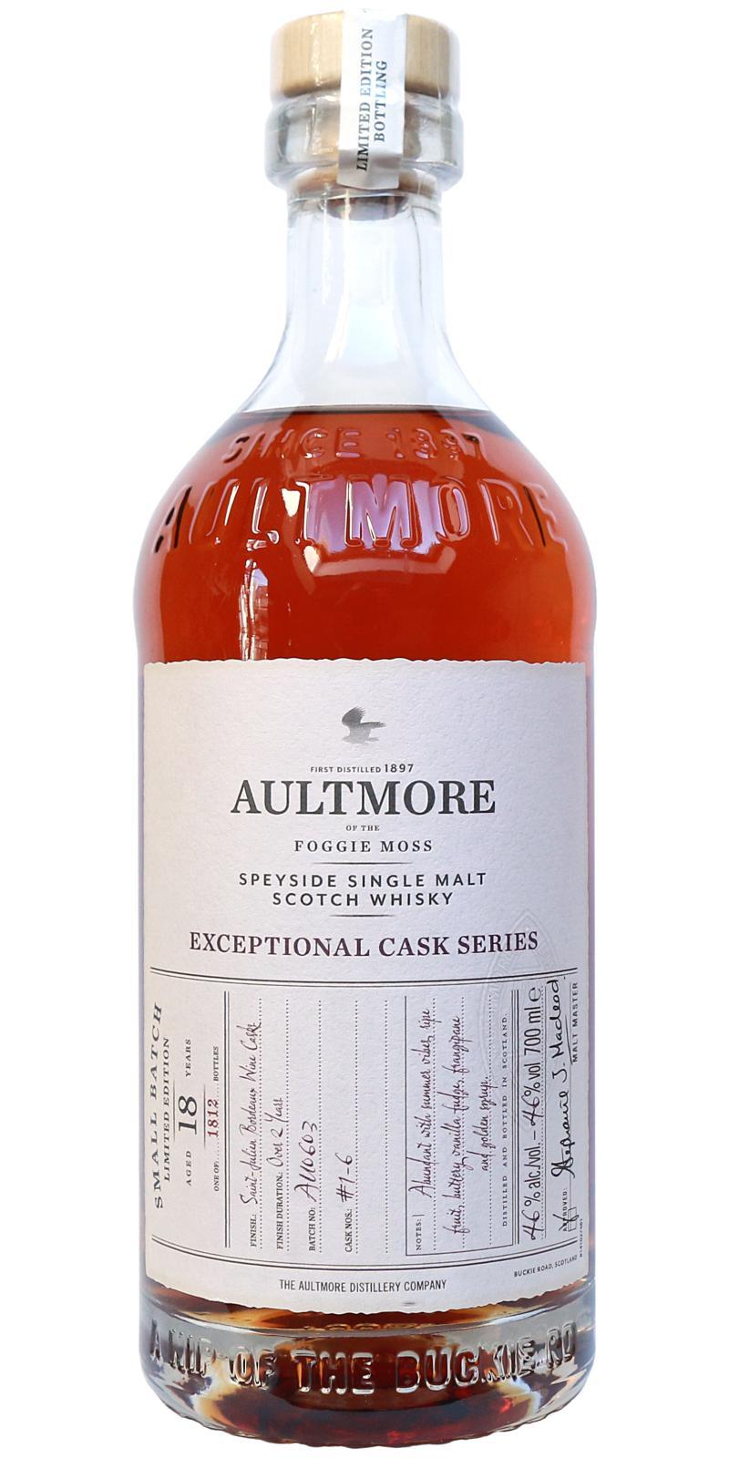 Aultmore 18-year-old Exceptional Cask Series
