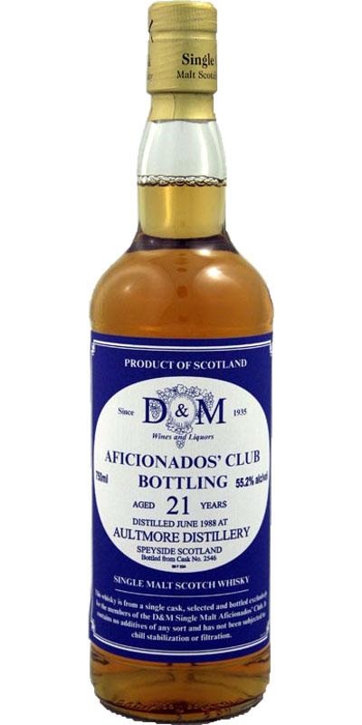 Aultmore 1988 D&M Aficionados' Club
