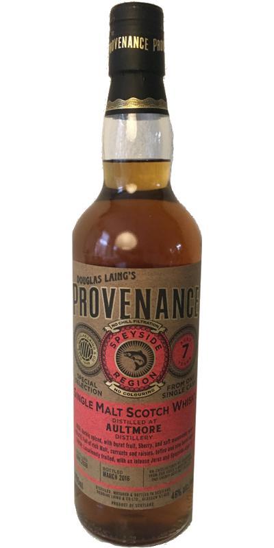 Aultmore 2008 DL Provenance