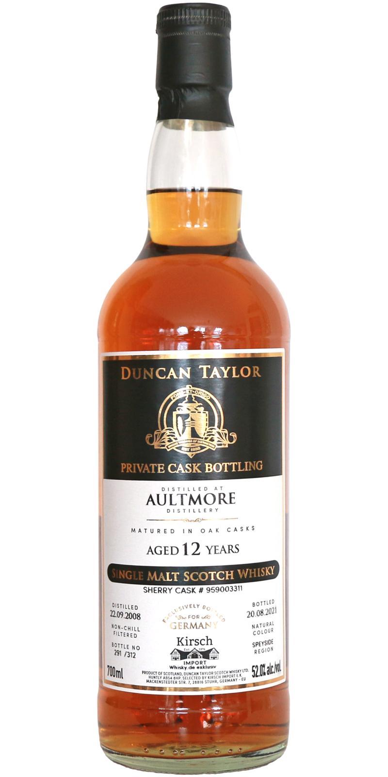 Aultmore 2008 DT Private Cask Bottling