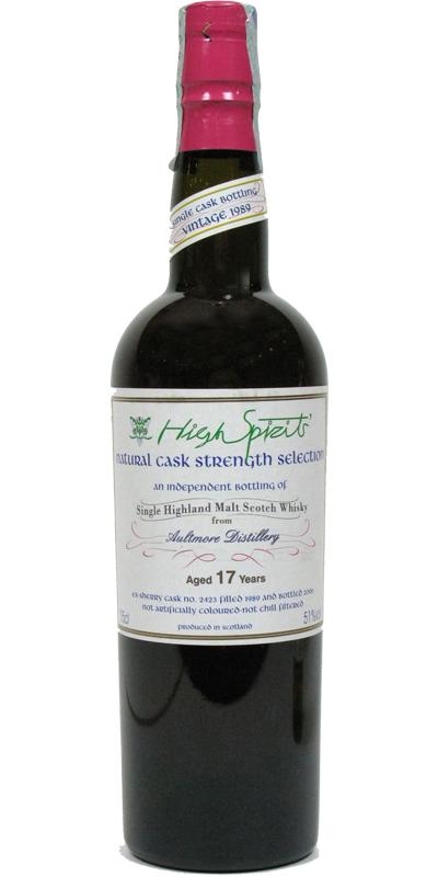 Aultmore 1989 HSC Natural Cask Strength Selection
