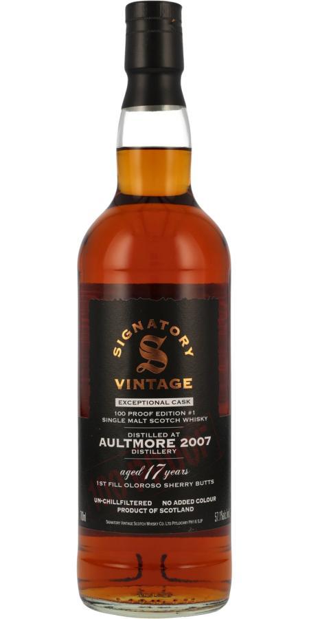Aultmore 2007 SV 100 Proof - Exceptional Cask - Edition #1