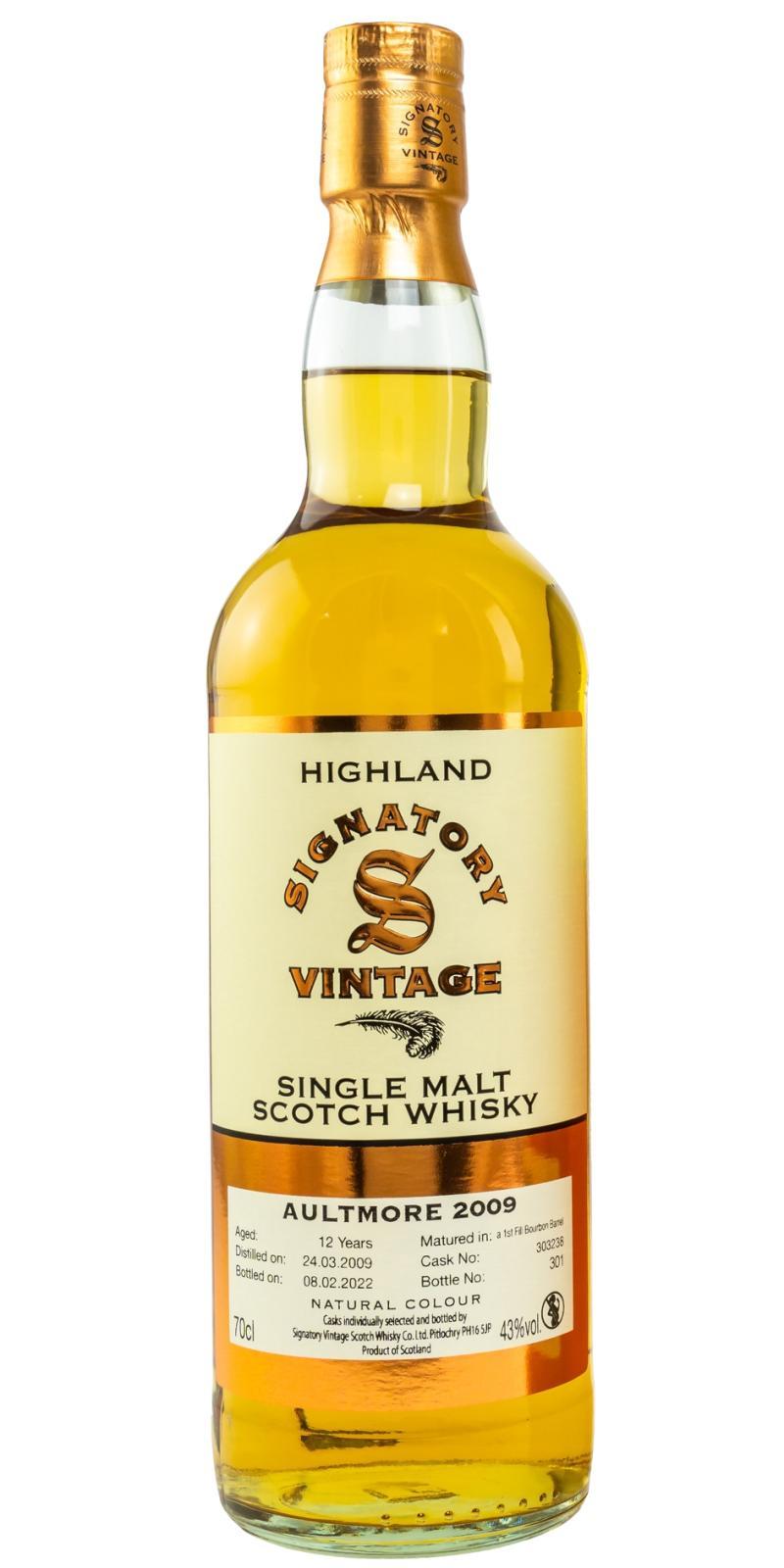 Aultmore 2009 SV Vintage Collection