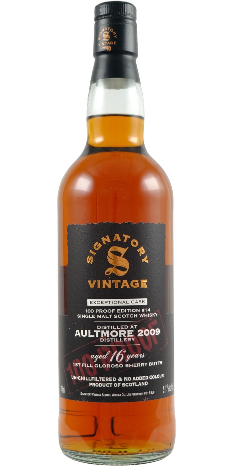 Aultmore 2009 SV 100 Proof - Exceptional Cask - Edition #14