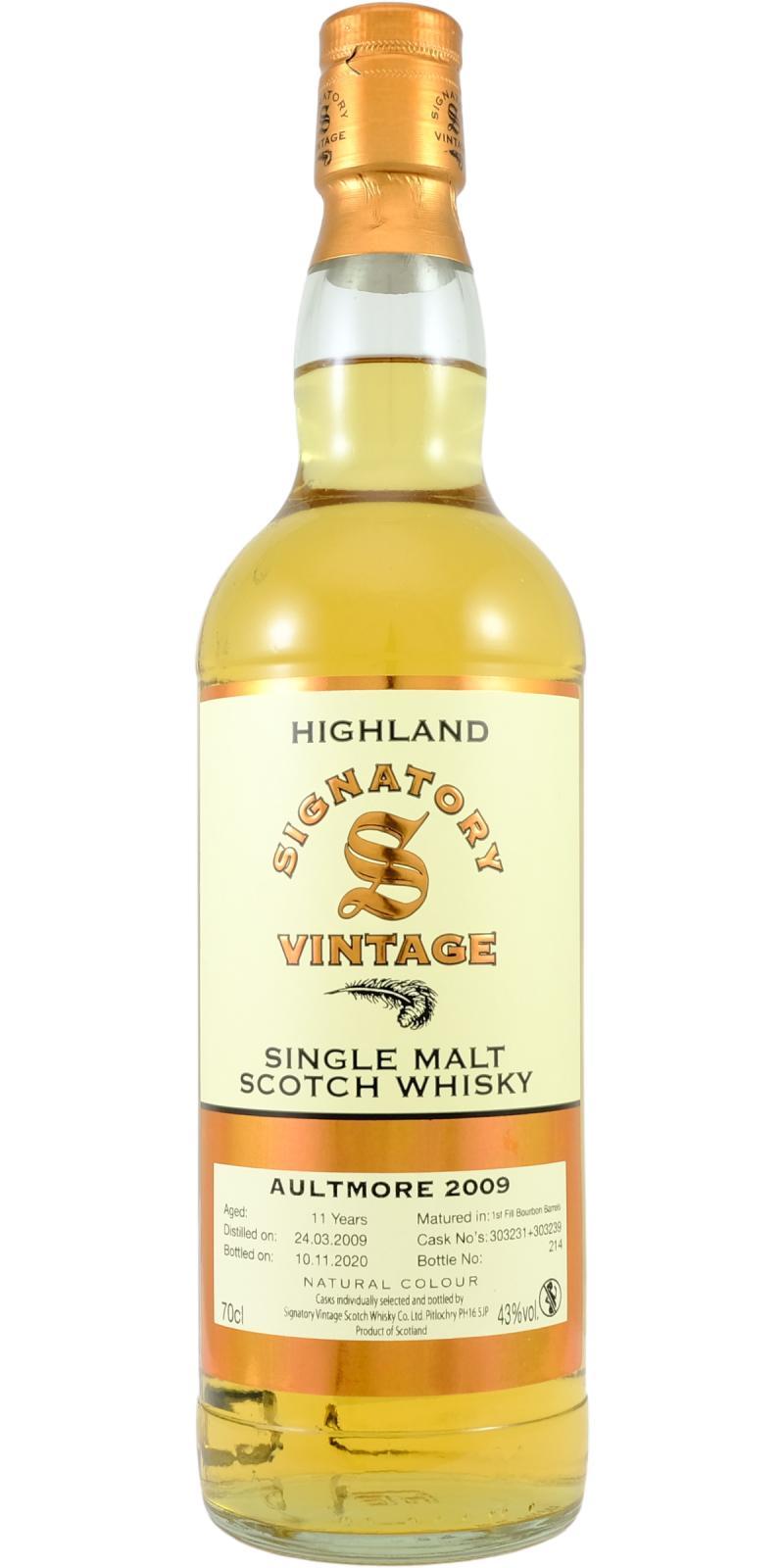 Aultmore 2009 SV Vintage Collection