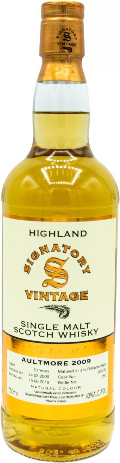 Aultmore 2009 SV Vintage Collection