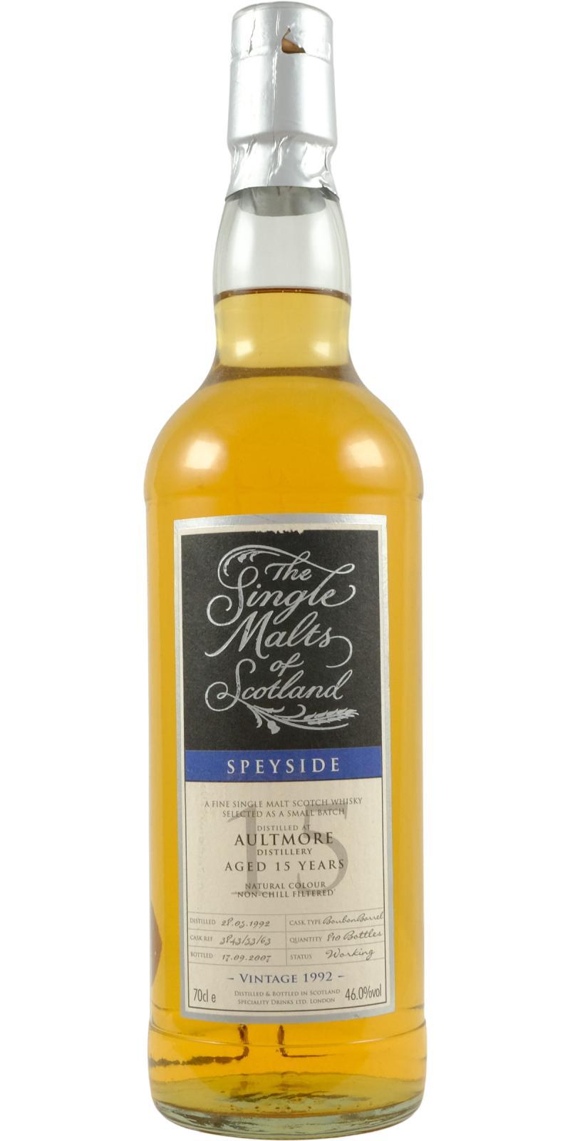 Aultmore 1992 SMS The Single Malts of Scotland