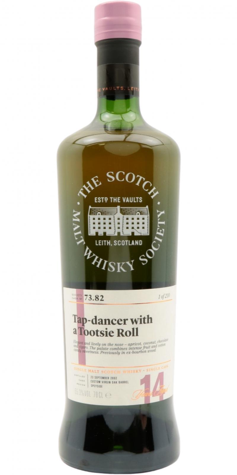Aultmore 2002 SMWS 73.82 Tap-dancer with a Tootsie Roll