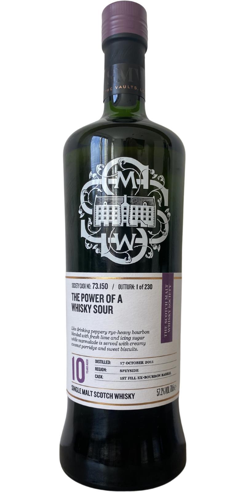 Aultmore 2011 SMWS 73.150 The power of a whisky sour