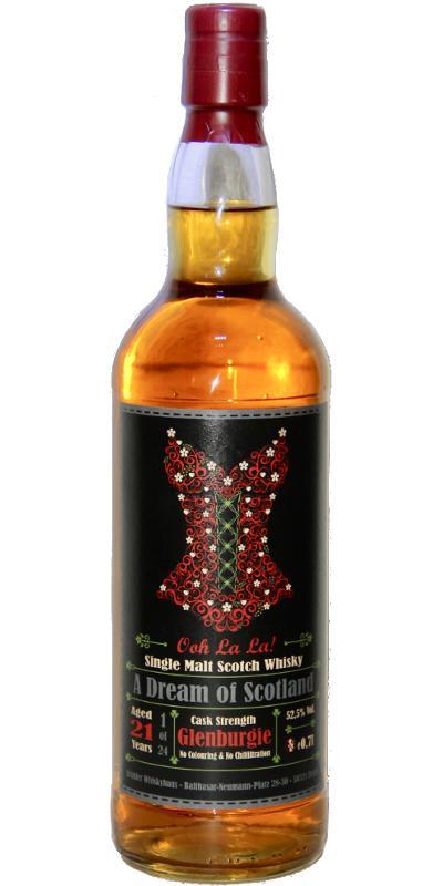 Glenburgie 21-year-old - Ooh La La! BW  A Dream of Scotland
