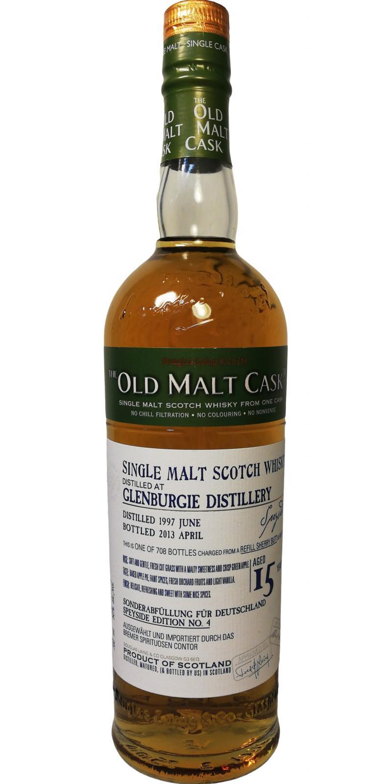 Glenburgie 1997 DL  The Old Malt Cask - Speyside Edition No. 4