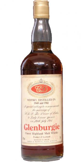 Glenburgie 1948 & 1961 GM  Special Vatting to commemorate marriage of Prince of Wales to Lady Diana